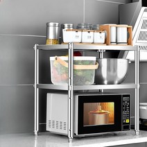 광파 오븐장 오븐 거치대 조립 선반 수납 밥솥 다요옫, 길이 60X너비 40X높이 60 2단