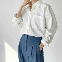 고밀도 코튼 포켓 박시 셔츠