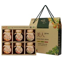 제주이야기 미인 화이바 꼬마 액상차 6종 선물세트, 1세트, (한라봉차200g+오미자차200g+매실차200g)*2