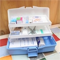 빠띠라인 2단 구급함 마더스케어2호 구급약포함, 구급함/흰색