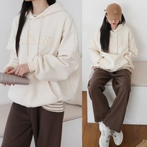 하늘바라기 여성용 오클 스티치 양기모 후드티