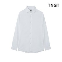 TNGT 95 사이즈 화이트 세미와이드카라 조직물 드레스셔츠