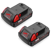 우스틴스 M18 밀워키 교체하다 공구 리튬 배터리 2PCS KC인증, M18-2.0AH