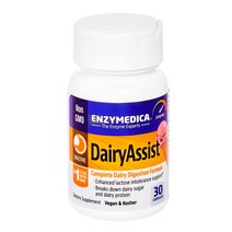 Enzymedica DairyAssist 유당 카제인 소화효소 30캡슐