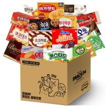 스낵24 사무실 꽝꽝 탕비실용 대용량 박스과자세트, 1세트, 과자 16p