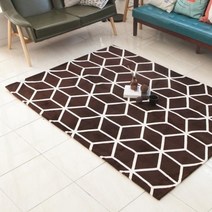북유럽스타일 먼지없는 러그 카페트 헥사곤 100x150cm, 헥사곤100x150_차콜