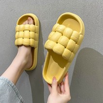 YAYZ 홈슬리퍼 외신 실내 두꺼운 밑창 미끄럼 방지 우븐 신발 욕실에서 샤워하는 가정용 샌들