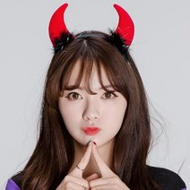 검은테 빨간뿔 악마 머리띠zf+2536, 상품선택