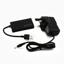 usb허브 c타입허브 호환 CHYI USB 3.0 허브 멀티 4 포트 USB3.0 Hab 스플리터 외부 전원 어댑터 콤보 PC 액, 04 UK power adapter