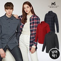 밀레 골프 [이월] [MILLET GOLF] NEW 밀레골프 울라이크 기모 체크 셔츠 남여 6종 택1