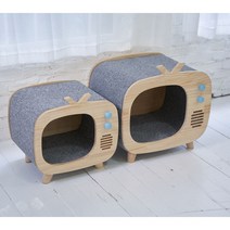 가르르 원목 고양이집 고양이 숨숨집, 대형사이즈 진그레이