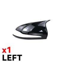 사이드미러 커버 자동차 사이드 백미러 셸 탄소 섬유 메르세데스 벤츠용 벤츠 W205 W213 X253 C E GLC GLA GLB 클래스, [01] 1pc Black Left, 01 1pc Black Left