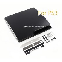 견고한 Ps3 슬림 2k 및 3k 부품에 대 한 1PC 블랙 화이트 전체 주택 셸 케이스-중국 ps3 2500 3000 콘솔 케, 01 black