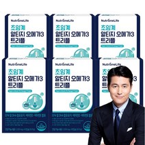 뉴트리원 초임계 식물성 알티지 오메가3 트리플 저온초임계추출 EPA DHA rTG 오메가3 비타민E 비타민D 6중복합기능성, 6박스, 30캡슐
