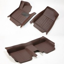 몬스터매트 5D가죽매트 카매트 현대 그랜저 아이오닉 제네시스 소나타, 브라운, 현대  올뉴 G80 (RG3) 4륜