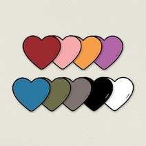 믹스더마켓 헤이즐 딥컬러 하트 스마트톡 주문제작, 크림슨레이크, 1개