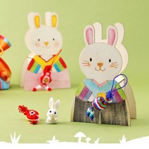 아트랄라 새해토끼저금통(1개) 토끼띠 새해 우드저금통, 02_토끼저금통+매듭줄