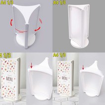 조립식 회전형 3면꽂이 화이트 A4 1 3 카탈로그거치대 리플렛꽂이 브로셔거치대 팜플렛진열대
