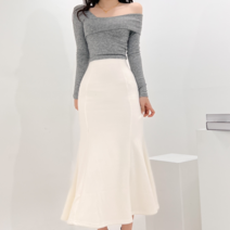 투디 글램 안감 기모 머메이드 롱스커트 이지룩 국내제작 4color