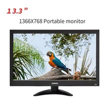 HD 모니터 pc 1366x768 휴대용 LCD TV 디스플레이 PS4 HDMI VGA USB AV BNC 12/10 1 인치 게임용, 01 13.3 inch 1366X768