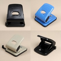 마트498 심플 2공펀치 8CM (색상랜덤) 사무실문구 가죽공예재료 구멍뚫기 간인천공 이공펀치 구멍펀치