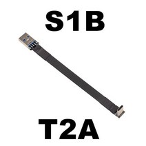 USB C USB-A 리본 케이블 플랫 EMI 차폐 FPC 3.1 90도 각도 커넥터 하향 3CM-3M 어댑터, [19] 150CM, 02 S1B-T2A_19 150CM