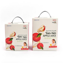 거창 사과즙 120ml 20포 50포 어린이 음료 과채주스 사과 홍로 후지부사 저온착즙 생과일즙, 얌얌 사과즙 3L