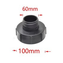 IBC탱크 PE드럼 밸브 통 내구성 ibc 탱크 탭 어댑터 s606 123939 1인용, 100mm  60mm