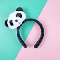 아이템팡 동물 머리띠 놀이동산 파티 운동회 생일 놀이공원, 팬더인형