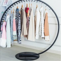 고리달린 라운드행거 옷가게 디피용의류 옷걸이헹거