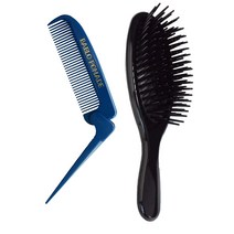 바블로 포마드 접이식 빗 빗 블루 & 헤어 브러시 남성 남성 휴대용 헤어 빗 바버