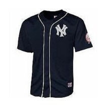 Majestic New York NY Yankees Youth Navy Blank Back Jersey with Tags, 미디엄