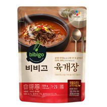 CJ더마켓 간편식 즉석식품 국레시피 탑티어 비비고 육개장 국 탕 찌개 밀키트 500G, 2개