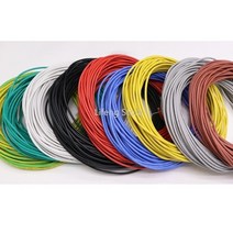 권선코일 구리선UL3135 실리카겔 와이어 14AWG 전기 실리콘 케이블 내열성 유연한 주석 도금 구리 0.06mm2, 05 파란_01 14 AWG