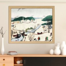 나봄갤러리 그랜마 모지스 추수감사절에 강을 건너 할머니 집으로, 3.내츄럴 액자
