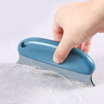 다용도 미니 핸드 실리콘 빗자루 애견 털 카페트 러그 청소, 블루