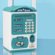 가정용금고 소형금고 디지털 중고 현금 지폐 팬드폰 홀인원 코스트코 금고 어린이 전자 현금 상자 비밀번호 안전 스마트 지문 돼지 저금통 자동 뱅킹 어린이 선물 재미, 푸른