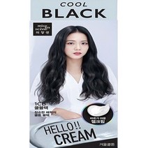 미쟝센 헬로크림 염색약 1CB 쿨블랙 (겨울쿨톤) /블랙핑크