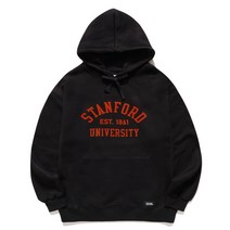 [유니버셜유니버시티] STANFORD 스탠포드 오버핏 기모 후드티 쭈리 검정 블랙 아이비리그 후드 티셔츠 ( 논기모 가능 )