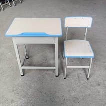 심플 옛날 학교 책상 1인 자습실 공부방 공부 책상의자 책걸상 세트, 13. 블루 사이드 책상 의자 중학생 75cm
