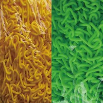 플라스틱 체인 노랑 형광 검정 칼라콘체인 8mm 50M, 노랑검정