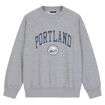 탑텐 22년 여성 테리 그래픽 래글런 루즈핏 맨투맨 티 MGR