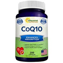 coq10 (400mg 최대 강도 200 캡슐) - 고흡수 비건 코엔자임 q10 분말 - 유비퀴논 보충 알약 추가 항산화 coq-10 효소 비타민 정제 건강한 혈압을 위한 10