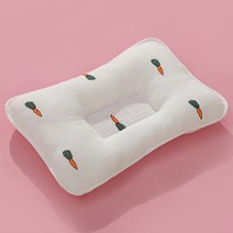 WERSH 베이비 베개 신생아 0-1세 베이비용품 편두방지 메모리폼 몰드베개 캐릭터 꽃베개, 베개 2개 사고, 당근. 홍당무