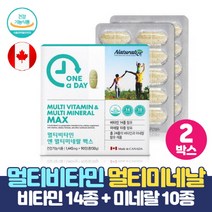멀티비타민 앤 멀티미네랄 맥스 1445mg 하루 한알 섭취, 90정 x 2개