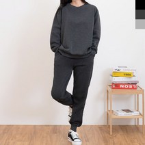 여성 기모 트레이닝 세트 여자 맨투맨 죠거 팬츠 겨울 츄리닝 운동복 홈웨어 실내복 파자마 슬립 웨어