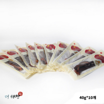 더해찬 맛오징어롱다리300g 장족(무료배송) / 말랑한 장족 / 건어물간식 / 쫄깃쫄깃한 오징어다리 / 마른안주 / 캠핑안주, 1개, 40g*10개