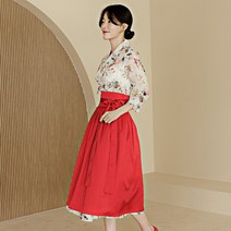 생활한복에 생활한복을 더한 덧치마 스커트 빅사이즈 허리치마 퓨전의상