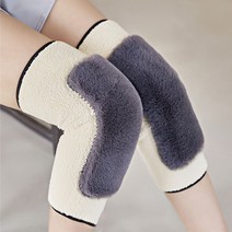 SM스포츠 2P 설 선물 양털 겨울 방한 보온 기모 무릎보호대, 양털무릎 블랙 XL