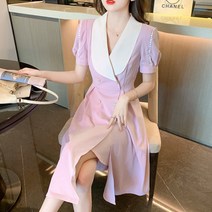 원피스 롱원피스 여성원피스 하객원피스 쉬폰원피스 바스락원피스 카라원피스 휴양지원피스 P7831